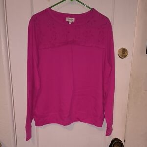 Jessica Simpson | Vibrant Pink Long Sleeve Blouse